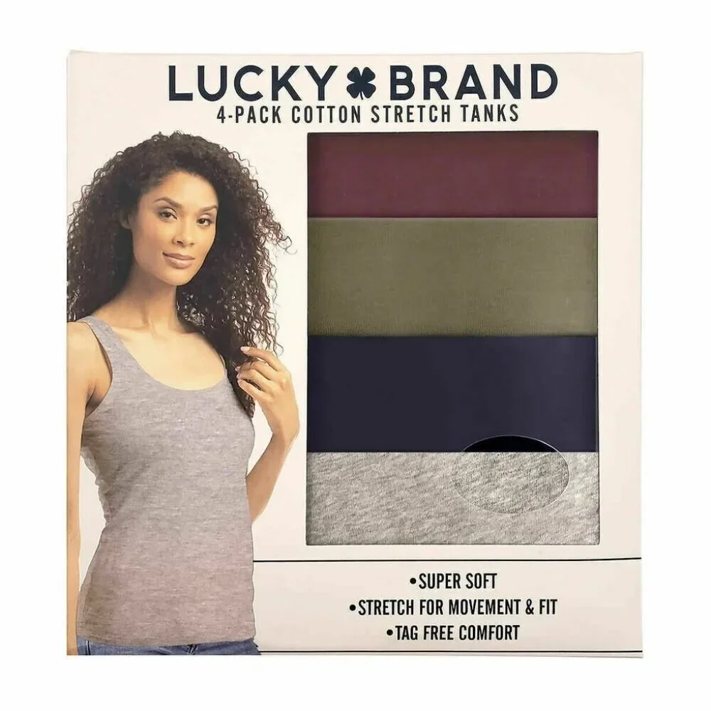 Lucky Brand Womens Tank Top, 4 pack (Multı, Large) - Picture 1 of 3
